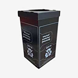 Metal Sıfır Atık Geri Dönüşüm Kutusu Gri 