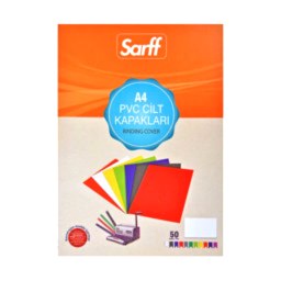 Sarff Pvc Cilt Kapağı 450 Mikron A4 50'li Paket - Buzlu Şeffaf