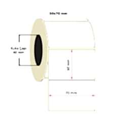 Kuşe Etiket 50x70 Tekli 500'lü Sarım