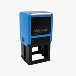 Mobi Stamps 940 Otomatik Kaşe Kare 39x39 mm Mavi Keçe