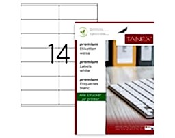 Tanex TW-2114 Lazer Etiket 105 x 41 mm