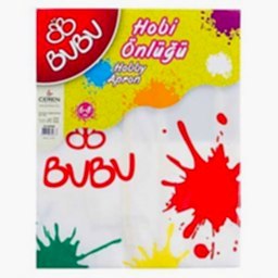 Bu-Bu Boyama Önlüğü 6-8 Yaş Su Geçirmez