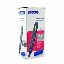 Lacco 230 Permanent Koli Kalemi Yuvarlak Uç 12 Adet Mavi