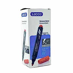 Lacco 230 Permanent Koli Kalemi Yuvarlak Uç 12 Adet Kırmızı