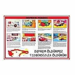 Panda Türkiye Deprem Panosu Metal Çerçeve 70 x 100 cm PAN 504