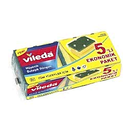Vileda Bulaşık Süngeri Oluklu 5 li Ekonomik Paket