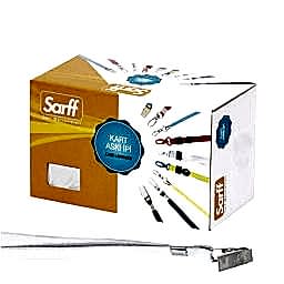 Sarff Yaka Kartı İpi Metal Klips 50'li Paket Beyaz 15311202