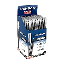Pensan 2270 Büro Tükenmez Kalem İğne Uçlu 1.0 mm 50'li Paket - Siyah