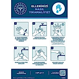 Ellerimizi Nasıl Yıkamalıyız Uyarı Levhası U10092