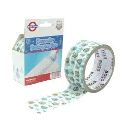 Boss Tape Dekoratif Koli Bandı Baykuş Desenli 45 mm x 25 m - Beyaz