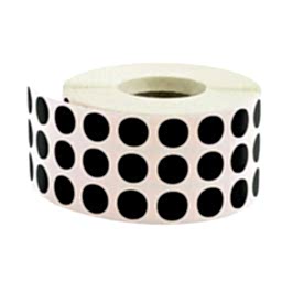 Taroks Nokta Etiket 10 mm Siyah 5000 Adet
