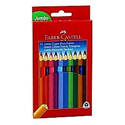 Faber Castell Kuru Boya Jumbo Üçgen 12 Renk 116615