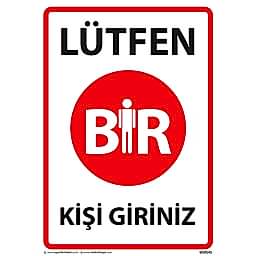 Lütfen Bir Kişi Giriniz Uyarı Levhası U10145