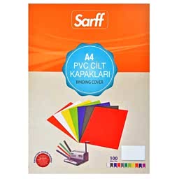 Sarff Pvc Cilt Kapağı 160 Mikron A4 100'lü Paket - Şeffaf 