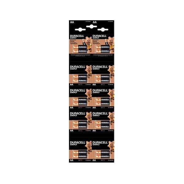 Duracell Alkalin AA Kalem Pil 2x10 Kartela 20'li Paket