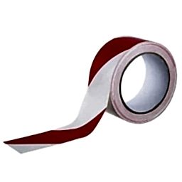 Taroks Yer İşaretleme Bandı 50 mm x 30 m - Kırmızı / Beyaz