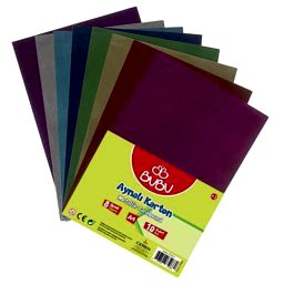 Bu-Bu Aynalı Karton A4 10'lu Paket Karışık Renk