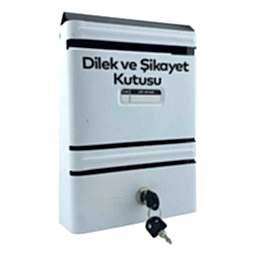 Sgs Metal Posta Kutusu ve Dilek Şikayet Kutusu SGS-333 - Beyaz - 27x21x6cm