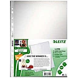 Leitz L-4796 Delikli Şeffaf Poşet Dosya A4 100'lü Paket
