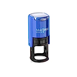 Mobi Stamps R-30 Otomatik Yuvarlak Kaşe 30 mm Mavi Keçeli