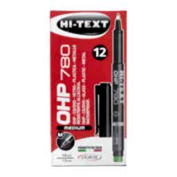 Hi-Text 780 M Asetat Kalemi Silgili 0.8 mm Siyah 12 Adet