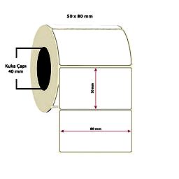 Taroks Kuşe Etiket 50x80 Tekli 500 lü