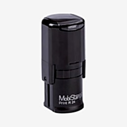 Mobi Stamps R-24 Otomatik Yuvarlak Kaşe Siyah Keçeli resmi